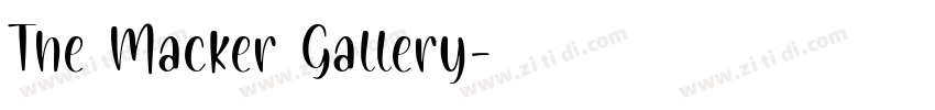 The Macker Gallery字体转换